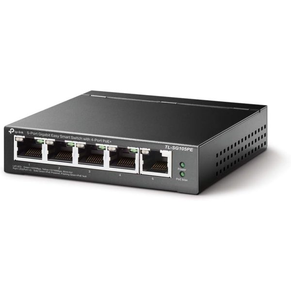 TP-Link Managed 4 x PoE+ Switch 5-Port 1000 Mbps 30w/port 65w total